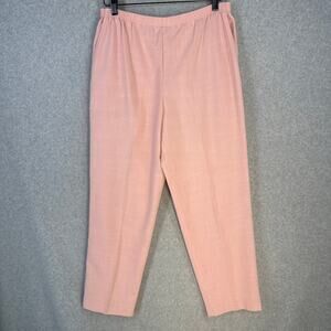 Cape Cod Womens Pants Pink Size 12 Stretch Elastic Waist Grandmacore Coastal